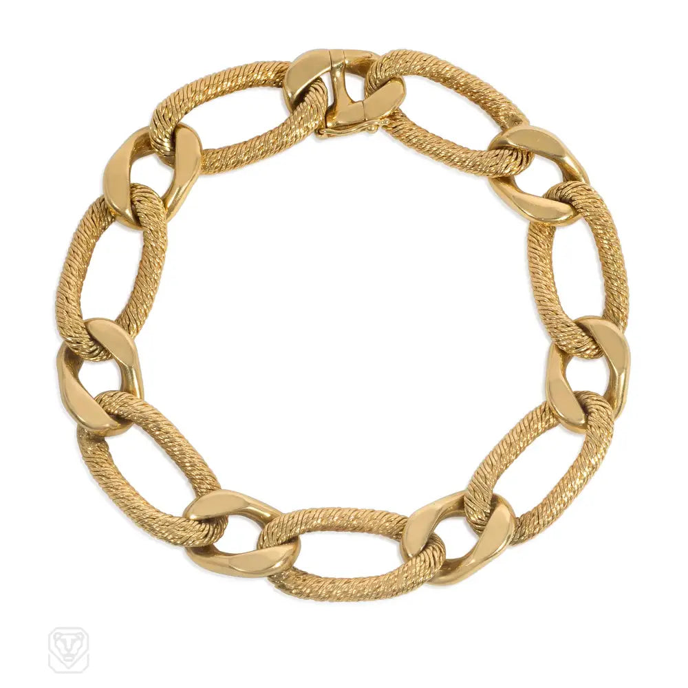 1960s Georges Lenfant gold curblink bracelet – Kentshire 1960s Georges Lenfant gold curblink bracelet – Kentshire
