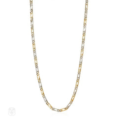1970s Van Cleef & Arpels two-color gold necklace with detachable bracelet