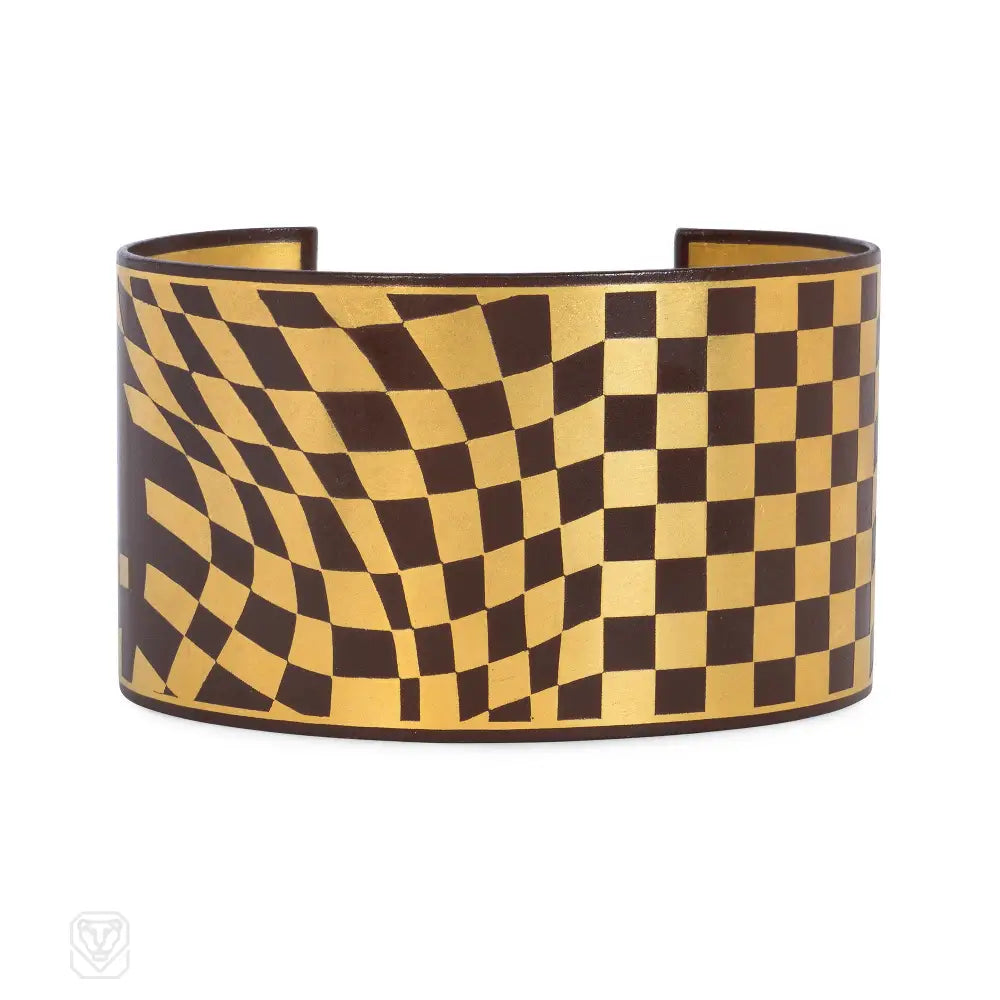 Angela Cummings for Tiffany & Co. damascene checkered cuff
