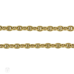 Antique French gold mariner link chain