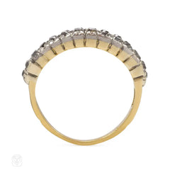 Antique half-hoop diamond ring