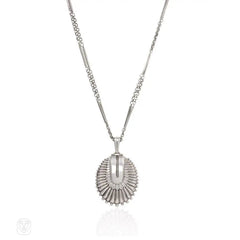 Antique large silver locket, hallmarked