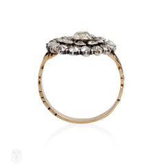 Antique open cluster diamond ring