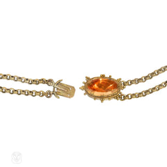 Antique topaz necklace with pendant/brooch
