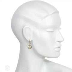 Antique two-stone rose diamond earrings