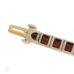 Art Deco garnet line bracelet, Oscar Heyman