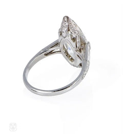 Art Deco marquise diamond engagement ring