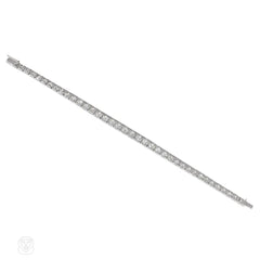 Art Deco tapering diamond line bracelet