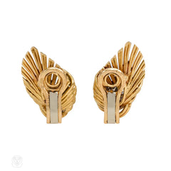 Boucheron gold and diamond flame earrings