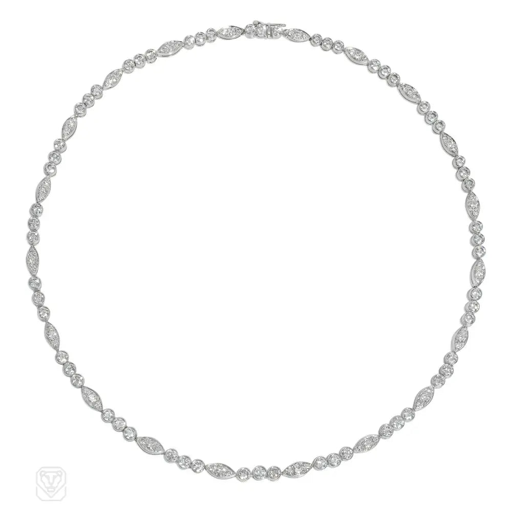 Cartier Paris diamond and platinum necklace Kentshire