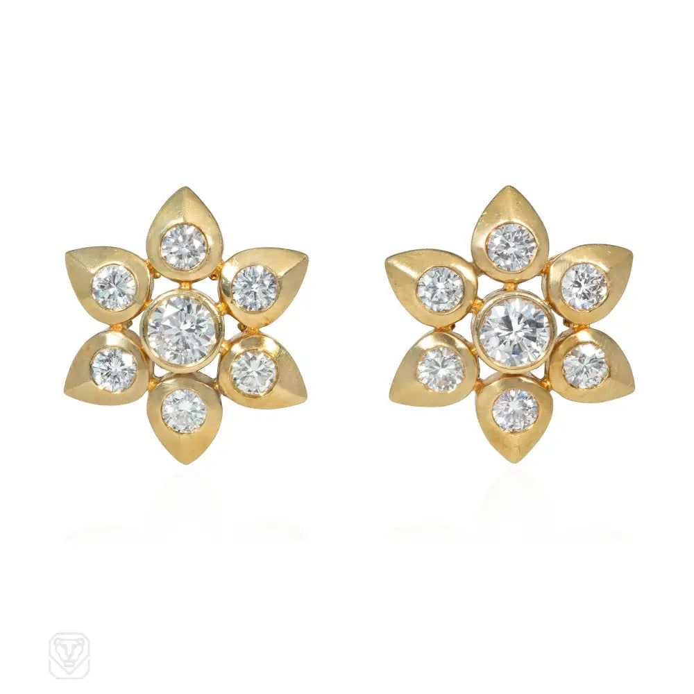 Cartier flower earrings new arrivals