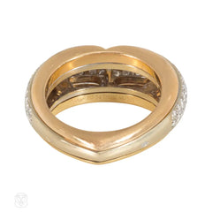 Cartier Paris limited edition gold and diamond heart ring