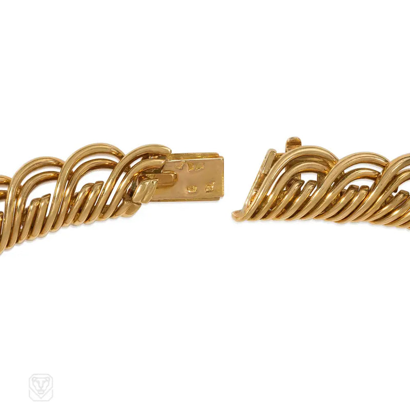 Cartier Paris Midcentury Gold And Diamond Necklace