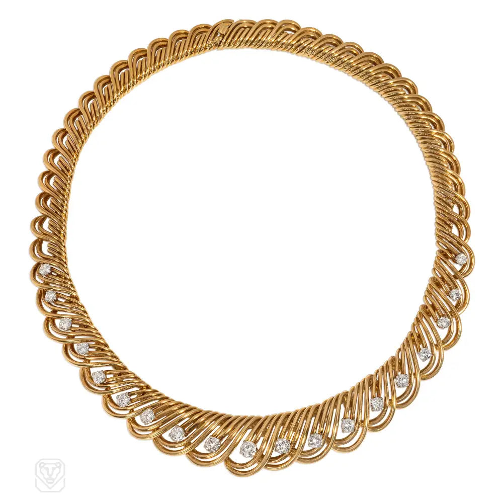 Cartier gold diamond necklace sales