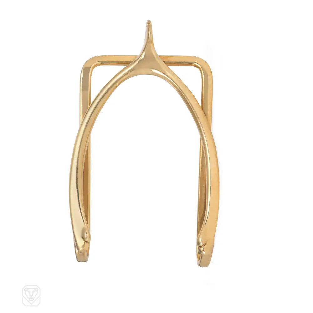 Cartier Retro gold wishbone money clip – Kentshire