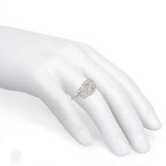 Edwardian three-stone old European cut diamond ring