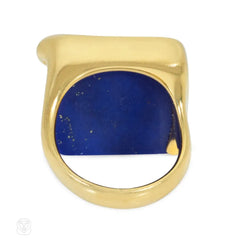 Elsa Peretti for Tiffany lapis and gold abstract ring