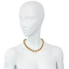Estate curblink gold necklace