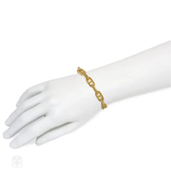 French estate gold nautical link bracelet