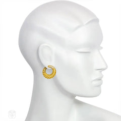 Gold and diamond hoop earrings, Van Cleef & Arpels