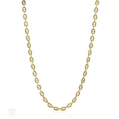Gold nautical link chain