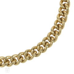 Italian 1970s gold curblink necklace