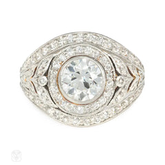 J.E. Caldwell antique diamond and platinum ring