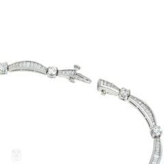Mid-century diamond and platinum swag necklace