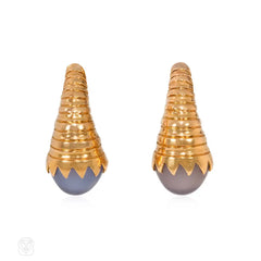 Midcentury cornucopia earrings, Italy