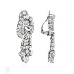 Retro diamond earrings with tassels