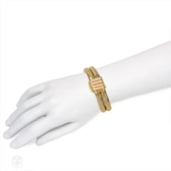 Retro gold gaspipe bracelet