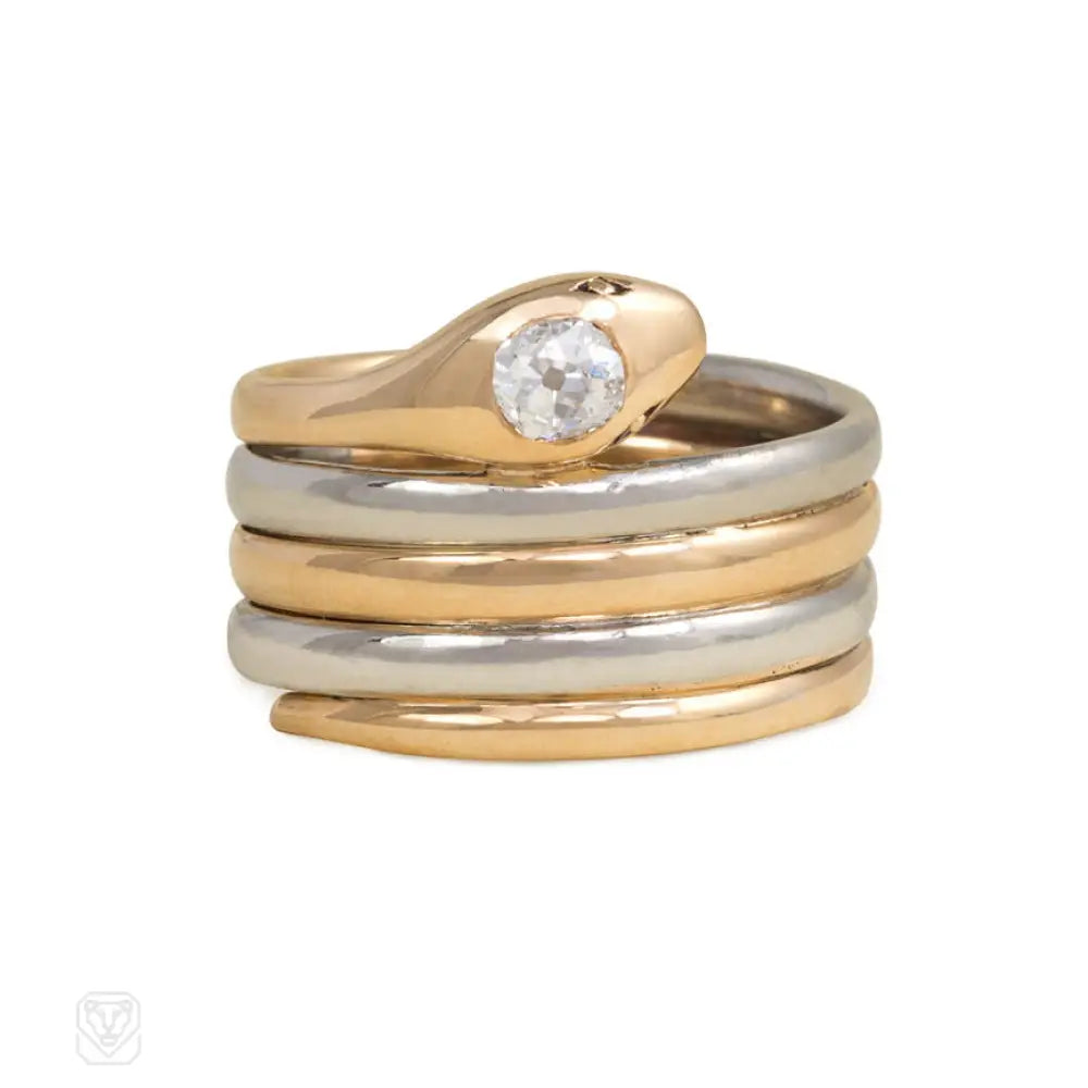 Platinum snake ring deals