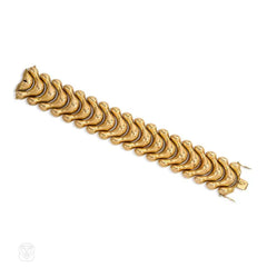 Retro rose gold undulating bracelet