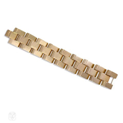 Retro wide gold escalator bracelet