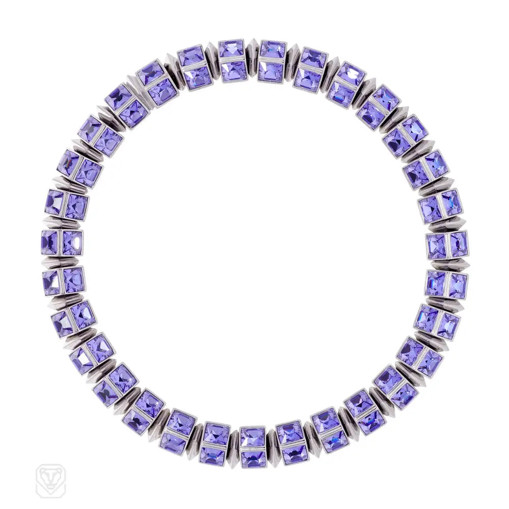 Swarovski tanzanite necklace discount