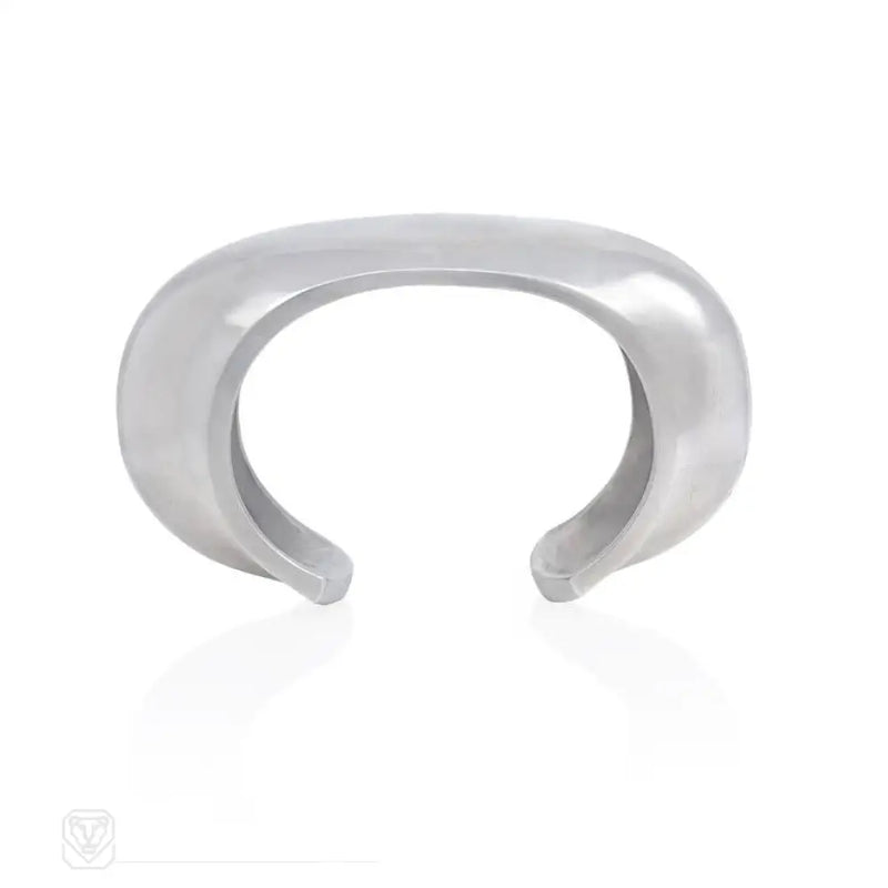 Sterling Silver Cuff With Curved Edges