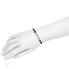 Tiffany & Co. Art Deco sapphire and diamond line bracelet