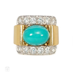 Turquoise and diamond ring, David Webb