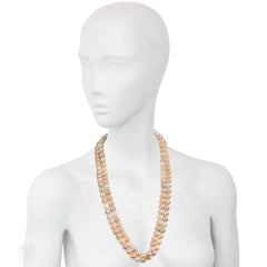 Two-strand South Sea and freshwater pearl necklace