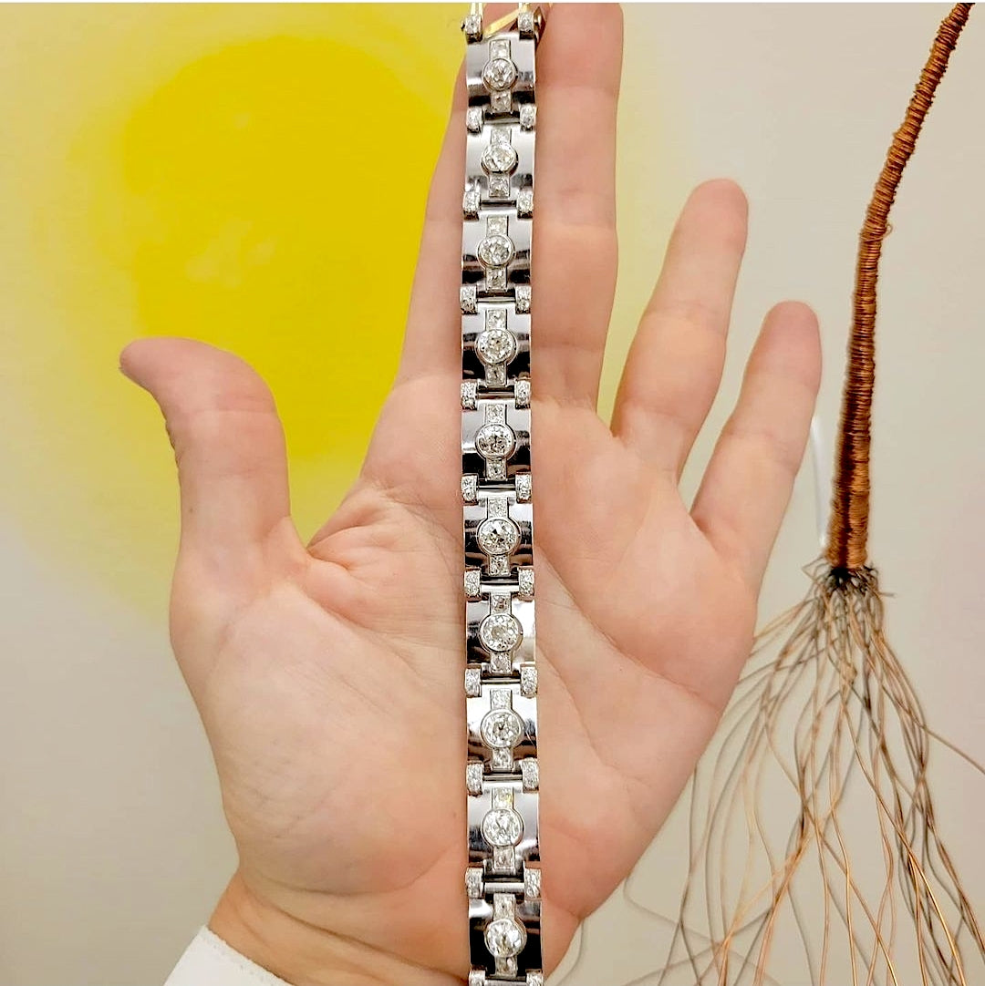 Author MJ Rose crafts a wonderful back story for our superb Art Deco diamond bracelet on The Adventurine