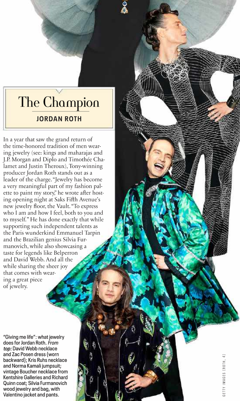 Jordan Roth in Kentshire for Town & Country's Jewelry Awards