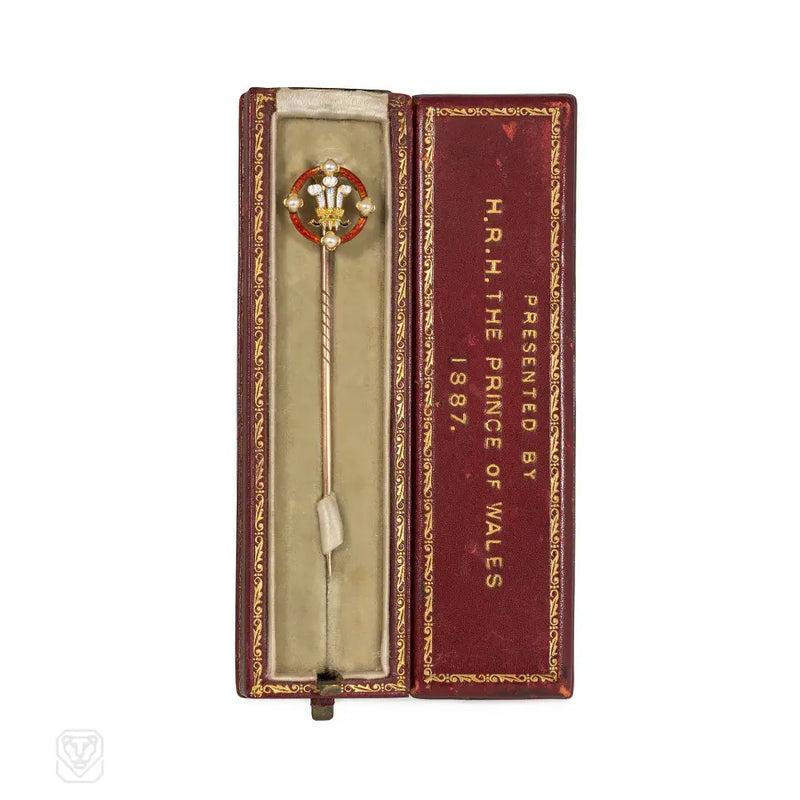 1880S Carlo Giuliano Prince Of Wales Stick Pin