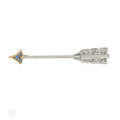 1920s Cartier sapphire and diamond arrow pin