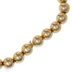 1930s gold bead necklace