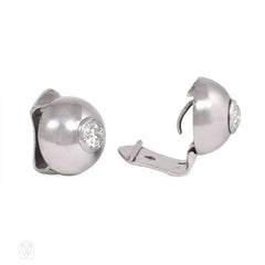 1930s white gold and diamond stud earrings, Boivin