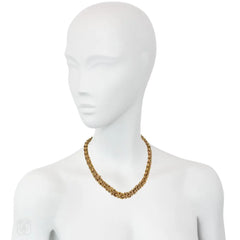 1950s Boucheron gold graduated chain link collar