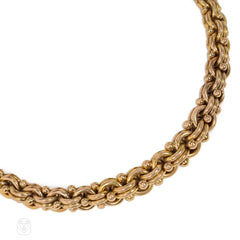 1950s Boucheron gold graduated chain link collar