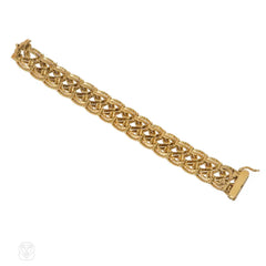 1950s Boucheron woven gold rope bracelet