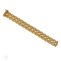1950s Boucheron woven gold rope bracelet