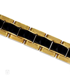 1950s gold and onyx bracelet